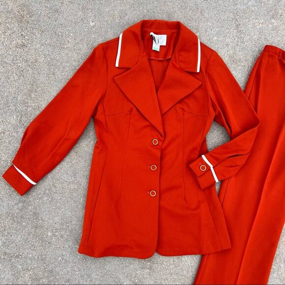 Vintage 70s Mister B double knit polyester leisure suit - Picture 2 of 12